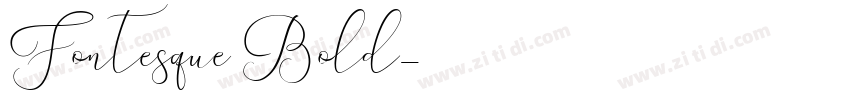 Fontesque Bold字体转换